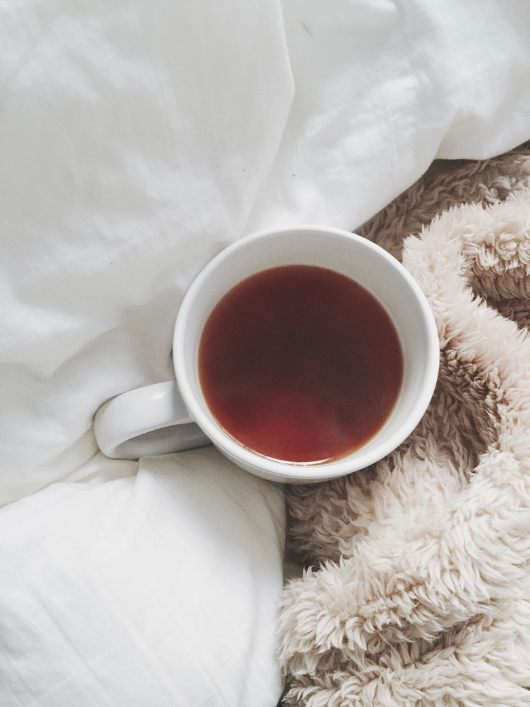 ブランケットと紅茶のリラックスタイム